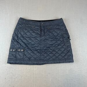 Athleta SnowStomper Womens Sz 8 Skirt Black Quilted